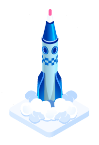 Rocket symbol for growth