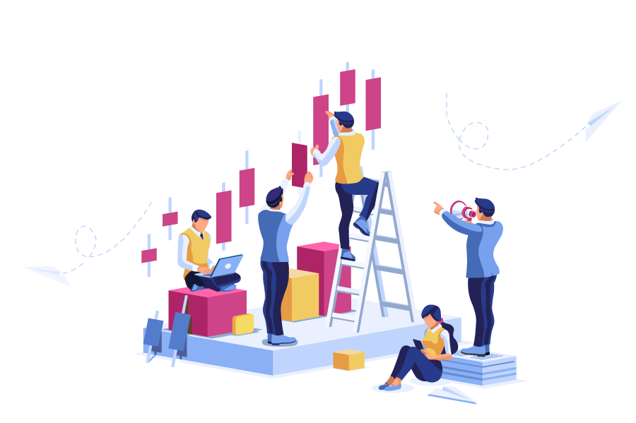 Pricing table illustration for IT workers