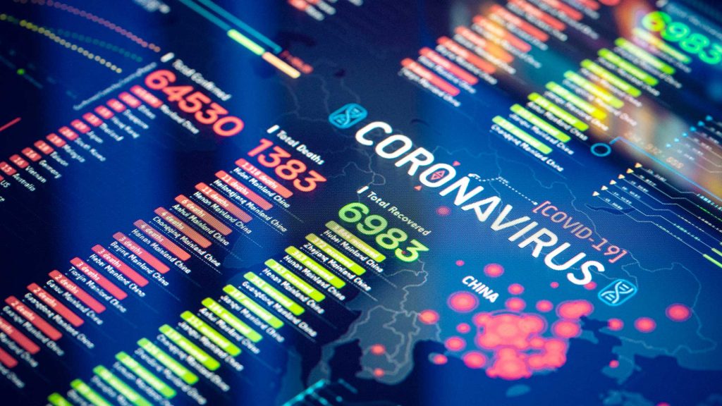 Data on COVID-19 on computer