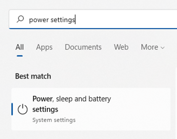 Power Settings